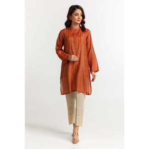 Chemise ample brodée de style coréen pour femme, motif écossais uni, teinte en fil, ornée, haute qualité (XL) pour les fêtes de printemps - Product Image 4