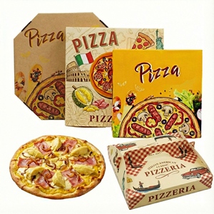 Caja de Embalaje de Comida para Llevar Personalizada con Impresión Personalizada, Caja de Cartón Corrugado para Pizza para Llevar con Logotipo - Product Image 2