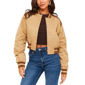 Chaqueta Universitaria Corta Personalizada de Alta Calidad, Transpirable, con Cuello Alto, Servicio OEM al por Mayor, Ropa Casual Urbana al por Mayor - Product Image 1