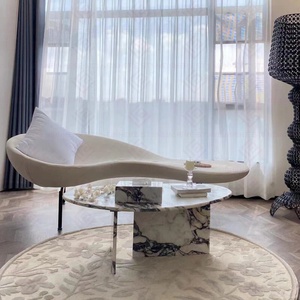 Designer fatto a mano Calacatta Viola in marmo organico a forma di uovo tavolino stile <span class=keywords><strong>arte</strong></span> <span class=keywords><strong>contemporanea</strong></span> design centrotavola mobili - Product Image 5