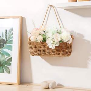 Cesta de Almacenamiento de Cocina de Ratán Tejida a Mano |   Organizador de Frutas y Verduras para Colgar en la Pared |   Organizador de Especias y Artículos Diversos Tejido para Mesa - Product Image 6