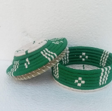 Panier de chapati d'herbe Sabai fait à la main avec couvercle boîte de conteneur polyvalente pour la décoration de la maison de bureau - Product Image 3