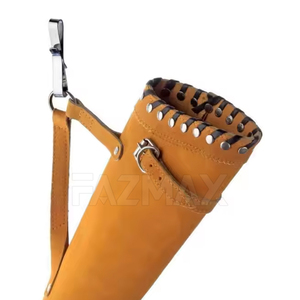 Carquois latéral en cuir élégant et durable pour le tir à l'arc et le carquois de chasse Pakistan avec carquois riveté - Product Image 2