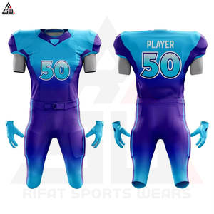 Ensemble de vêtements de sport uniforme de football américain unisexe confortable du fabricant professionnel respirant court 100% Polyester - Product Image 3