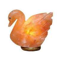 Lampe de table en forme de cygne au sel orange Lampe au sel de l'Himalaya écologique sculptée polie par des fabricants pakistanais
