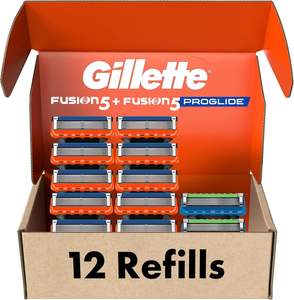 Pour les recharges de lames à double tranchant pour hommes 10 cartouches Fusion5 & 2 ProGlide Lubrastrip en acier inoxydable pour un rasage confortable - Product Image 3