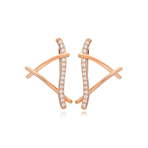 Minimalist Unique Design Silver <b>Ear</b> <b>Cuff</b> Auricle <b>Earring</b> Turkish Wholesale 925 Sterling Silver Jewelry - Product Image 6