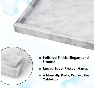 Vente en gros plateaux en marbre naturel pour bijoux, cosmétiques vanité salle de bain et décoration intérieure B2B fournisseurs en vrac - Product Image 3