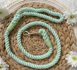 Laisse de corde vert menthe-Laisse de marche pour chien en coton durable et solide - Product Image 4