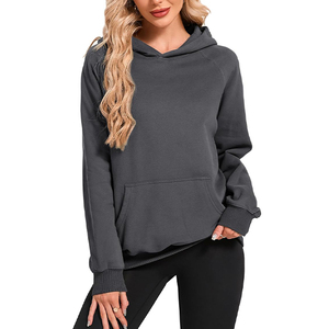 Pull à capuche épais de haute qualité Sweat à capuche personnalisé confortable et lourd Coupe décontractée Surdimensionné Stretch Poignets côtelés Sweat à capuche pour femme - Product Image 1