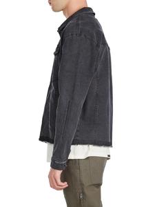 Vêtements de rue en gros pour hommes, veste en jean vintage noire Snitch, vêtements d'hiver pour hommes, vestes en jean de camionneur - Product Image 2