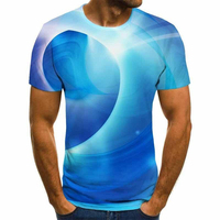 Camiseta de sublimación 100% algodón, transpirable, estampada, para hombre, con logo personalizado, al por mayor, de corte holgado y elegante.