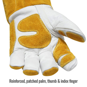 Guantes de Soldadura Tig Mig Resistentes al Calor para Hombre, de Cuero Vacuno, de Seguridad Eléctrica, para Trabajos con Argón - Product Image 4