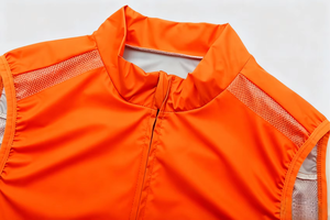 DEZE Gilet de cyclisme sans manches orange haute visibilité coupe-vent, séchage rapide, respirant, pour le cyclisme sur route, VTT, sports de plein air - Product Image 5