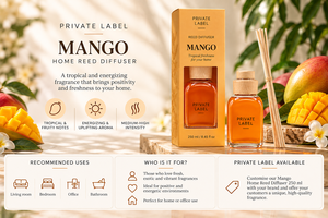 Diffuseur de parfum à la mangue en marque propre 250ml |   Parfum d'ambiance tropical et fruité |   Fabricant OEM Espagne - Product Image 3