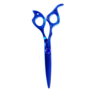 Forbici professionali per il taglio dei capelli di colore <span class=keywords><strong>blu</strong></span> Nevi rivestite di fantasia manico per il barbiere parrucchiere forbice per il salone - Product Image 5