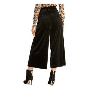 Pantaloni in velluto a coste neri da donna Rachel Roy, casual, a vita alta/bassa, anti-pilling e traspiranti, taglia L - Product Image 2