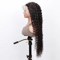 Perruques de cheveux humains frisées à l'eau vendeur de cheveux vietnamiens bruts doublement étirés super vague d'extension de cheveux humains vierges