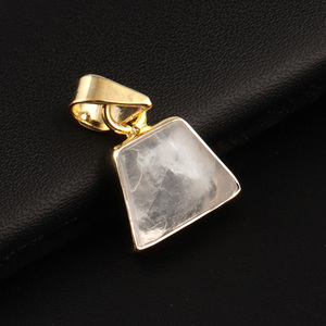 Awesome Quality Natural Fire Moonstone 18k Gold Plated Single <b>Bail</b> <b>Pendant</b> Connector DIY <b>Pendant</b> Connector Charms Making Jewelry - Product Image 5