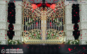 Escenarios de Boda Tradicionales del Sur de Asia: Elegantes Telones de Fondo de Fibra con Temática de Palacio para Escenarios de Boda - Product Image 5