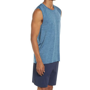 เสื้อกล้ามผู้ชายผ้าฝ้ายคุณภาพสูงสำหรับฤดูร้อน ระบายอากาศได้ดี สไตล์ลำลองสำหรับออกกำลังกายและฟิตเนส - Product Image 3