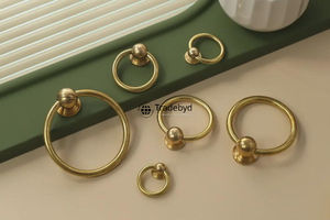 Tiradores de cajón minimalistas de latón Premium Tradebyd para armario, hogar, oficina, cocina, muebles de comedor - Product Image 4