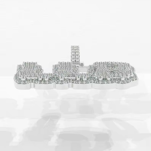 Colgante de diamante de moissanita de oro sólido Real de 10K, Evaluación gratuita, no chapado, el mejor regalo para hombres, colgante personalizado LLB, joyería personalizada - Product Image 3