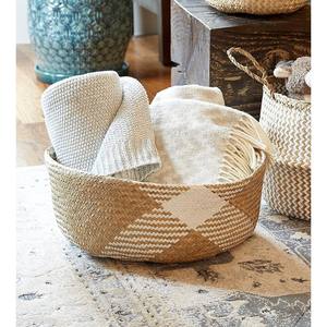 Best Price Large White Patterned <b>Basket</b> Cotton Rope <b>Laundry</b> <b>Basket</b> with Handles Decorative Storage <b>Basket</b> for Clothes and Toys - Product Image 3