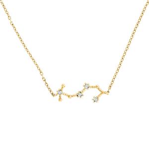 Collar de Acero Inoxidable con Cadena de Eslabones Chapada en Oro de 18K, Colgante Deportivo con Constelación Astrológica, Horóscopo y Zodiaco para Mujer - Product Image 4