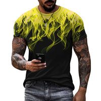 Camisetas de Manga Corta con Cuello Redondo, 100% Algodón, Transpirables, de Alta Calidad y Precio Económico, para Hombre, con Estampado Digital Personalizado