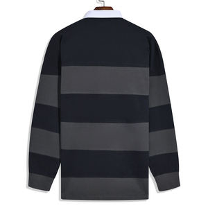 Camiseta de Rugby Personalizada de Alta Calidad para Hombre, Jersey de Manga Larga de Algodón y Poliéster, Antibacteriana, de Secado Rápido, Servicio OEM Personalizable - Product Image 2