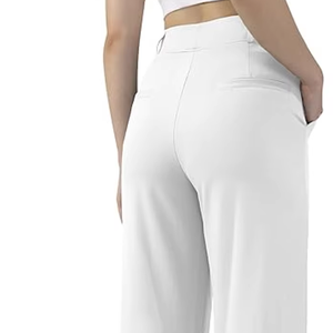 Pantalones de Trabajo Casuales de Negocios para Mujer, de Pierna Ancha, Rectos, con Bolsillos, Directo de Fábrica - Product Image 1
