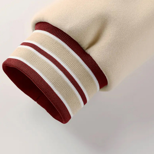 Blouson Bomber en Cuir Brodé en Laine de Haute Qualité pour Homme, Respirant, avec Patchwork, Style Décontracté Streetwear pour Automne Hiver - Product Image 6