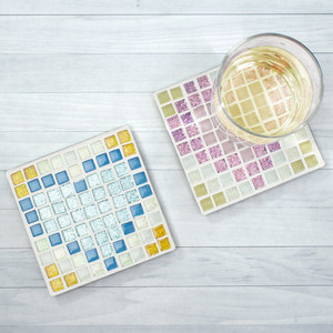 Dessous de verre en mosaïque de haute qualité ensemble de sous-verres de boisson de conception originale avec des tapis et des tampons de produit de qualité supérieure à bas prix - Product Image 2