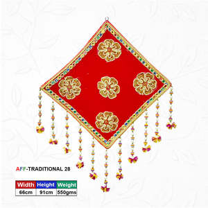 เหรียญตราเพชรสีแดงลายดอกไม้แบบดั้งเดิม - Product Image 1