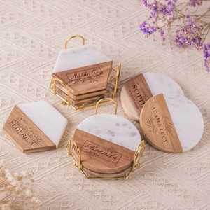 Best Quality Handmade Epoxy <b>Drink</b> <b>Coasters</b> Classic Style Resin Gift Box Set with Packaging <b>for</b> Wholesale Gifting Stone <b>Coasters</b> - Product Image 4