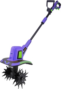 Motoculteur électrique sans fil 21V, batterie lithium-ion, mini motoculteur de jardin, faible <span class=keywords><strong>bruit</strong></span>, largeur de travail de 9 pouces - Product Image 1