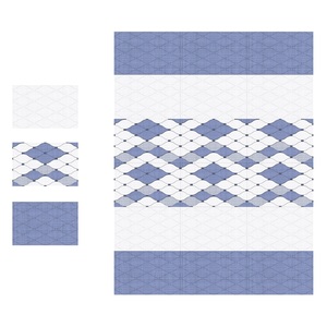 Carreaux muraux en céramique émaillée au design ancien de couleur blanche et violette 300x450mm - Product Image 1