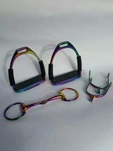 Estribos de Carreras de Caballos de estilo inglés cómodos Premium, monturas reutilizables de aluminio, equipo ecuestre de construcción Premium para - Product Image 3