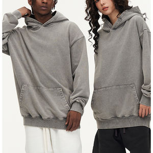 Vintage Wash Heavyweight Cotton Pullover Hoodie French Terry Acid Washed For Men hoodies menmen's hoodies - Product Image 6