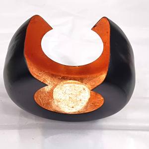 เทียนโวทีฟเคลือบโลหะสีดำสำหรับตกแต่งบ้าน - Product Image 1