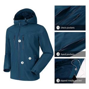 <b>Lightweight</b> Canvas Hooded Winter <b>Rain</b> <b>Jacket</b> Custom Designs Zip-Up Breathable Quick Dry High Quality <b>Men's</b> Wholesale - Product Image 5