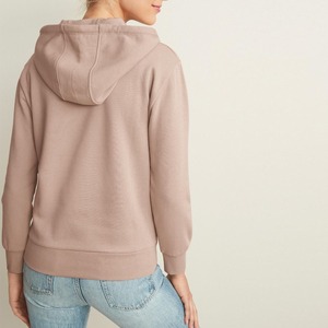 Alta calidad al por mayor Streetwear mujer Sudadera con capucha algodón polar logotipo personalizado mujer Sudadera con capucha hombro caído transpirable Color sólido 2026 - Product Image 4