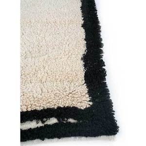 พรมขนสัตว์ถักมือสีเบจและสีน้ำตาล รุ่นซูริ ขนาด 9x12 ฟุต รูปทรงสี่เหลี่ยมผืนผ้า ลายเรขาคณิต สำหรับห้องนั่งเล่นหรือทางเดินในบ้าน-PAE-1384 - Product Image 4