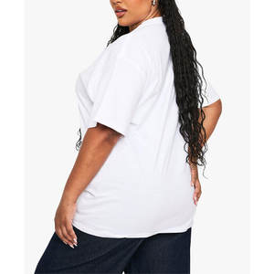 2025 nueva llegada mujeres verano manga corta Camisetas logotipo personalizado mujeres Top 100% algodón camiseta para la venta - Product Image 5