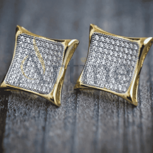 Bonitos pendientes de estrella para mujeres y niñas, Plata de Ley 925, circonita cúbica blanca, aros colgantes de moda, conjunto de joyería fina de oro al por mayor - Product Image 1