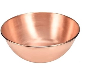 Bol à mélanger en cuivre pur 99.9% épais de calibre lourd pour salade 7.9 pouces de diamètre oeuf battant décoratif et cuisine à des fins de service - Product Image 5