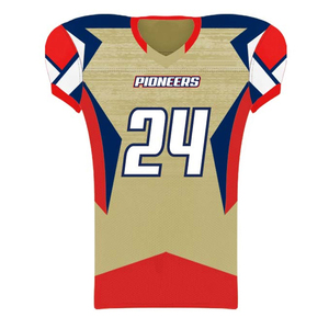 Uniformes de fútbol americano de diseño personalizado de alta calidad 100% poliéster Unisex ropa deportiva transpirable uniformes de fútbol americano - Product Image 1