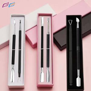 Outils pour cuticules Dissolvant de gel pour vernis à cuticules Tondeuse à ongles à double extrémité Meilleur poussoir à cuticules pour ongles en acier inoxydable Bahasa Pro - Product Image 5