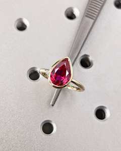Bezel Set Ruby <b>Ring</b> 925 Sterling Silver 14k Gold Plated Gemstone Engagement <b>Ring</b> Dainty Promise <b>Ring</b> For Women - Product Image 6